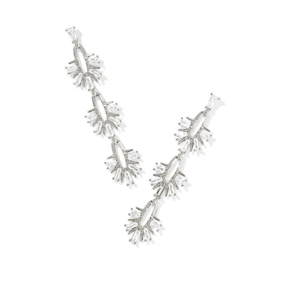 Kendra Scott Macie Statement Earrings - Silver